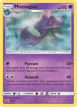 SM Black Star Promos Mismagius Pokémon card
